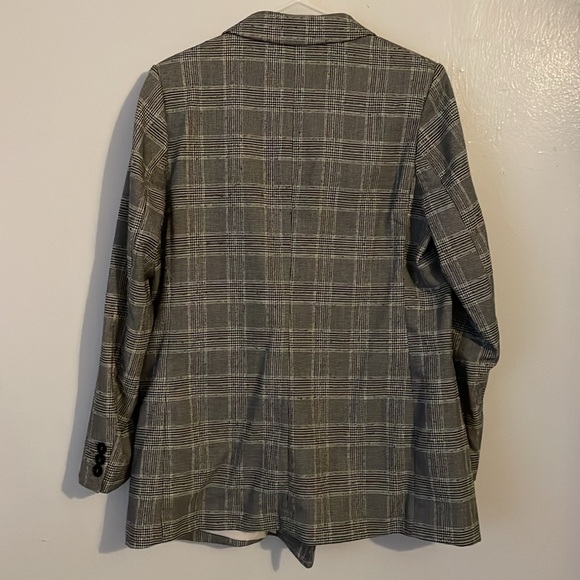 H&M Plaid Double breasted blazer size 12 - Picture 3 of 5